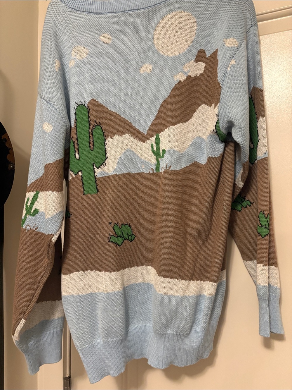 Peanuts Desert Graphic Crewneck Sweater - Light Blue, Brown & Green - Picture 4 of 4